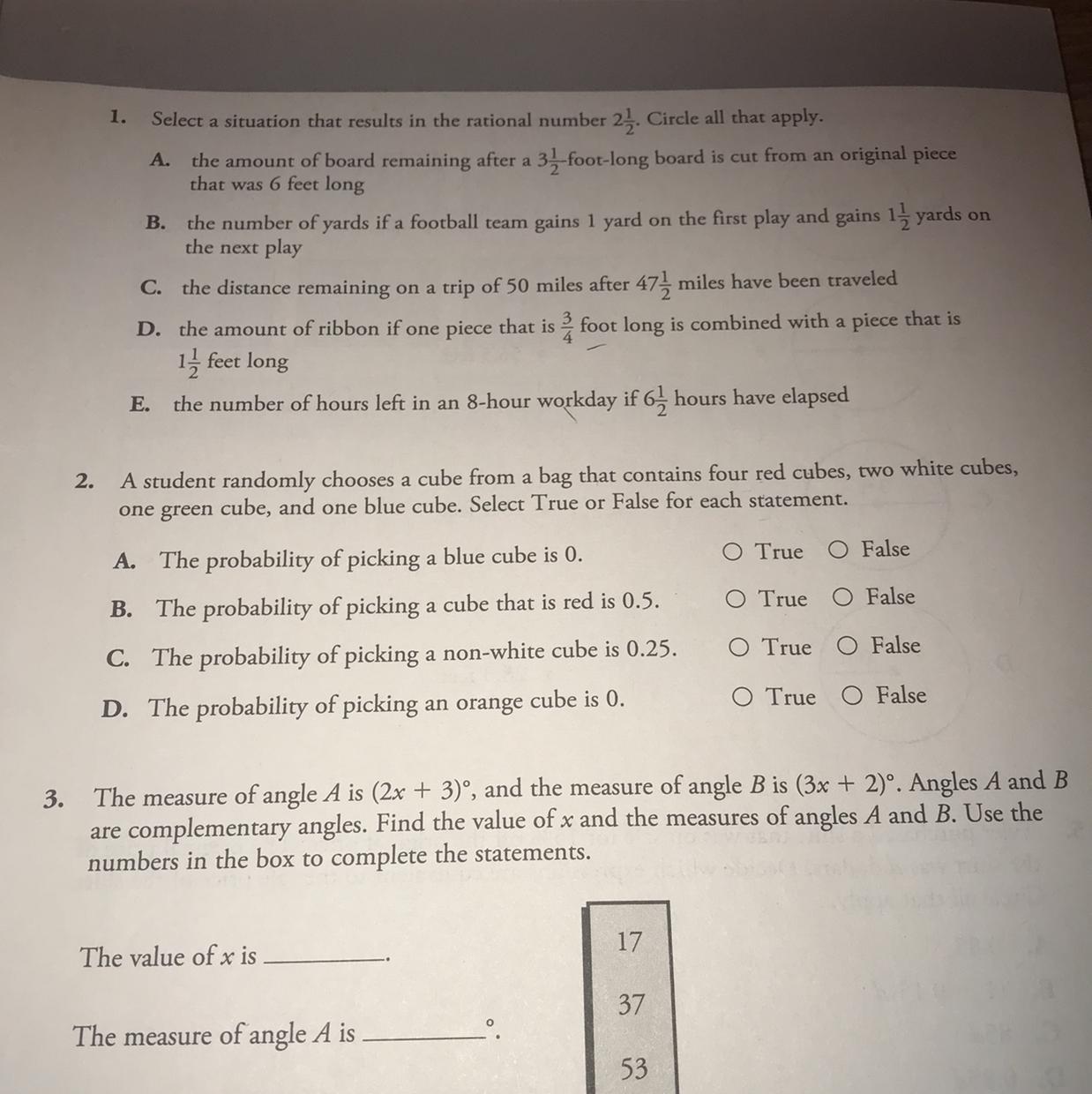 Answer number 1 please. Thank you