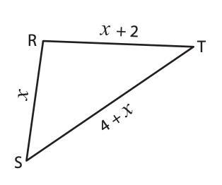 Triangle RST has a perimeter of 21 feet. What is the value of x?*5 pointsA.x = 2B.x = 3C.x = 4D.x = 5