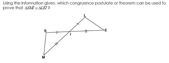 using the information which congruence prostuate or theorem can be used to prove that SMI=LEISSSSASNOT