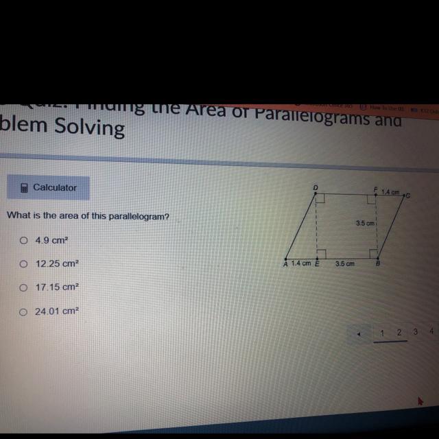What Is The Area Of This Parallelogram