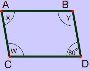 ABCD is a rhombus. Find x and yx = 80; y = 80x = 100; y = 80x = 80 ; y = 360x = 80; y = 100