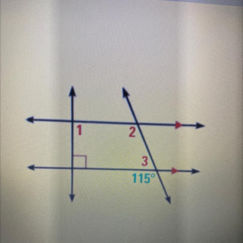 Find the measure of angles 1, 2, and 3