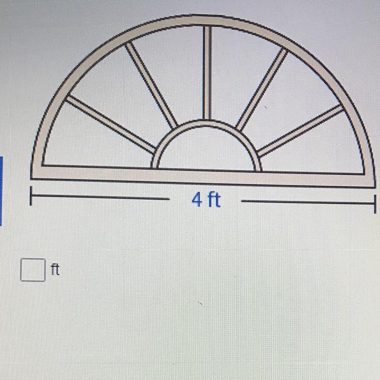 Please help me find the perimeter of the window round to the nearest tenth.