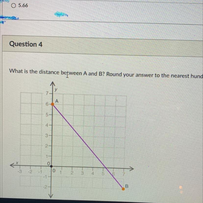 what is the distance between A and B? 9.5810.6311.5612.29