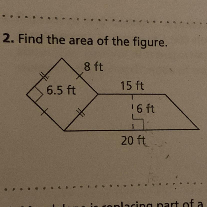 find the area of the figure below for brainliest 