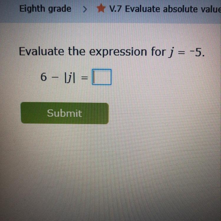 Evaluate the expression for j = -5.6 -