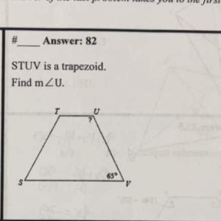 How To Find Angle In Trapezoid Given One Angle. 