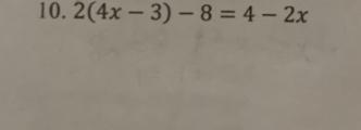 Solve the following equation (If possible please show work)