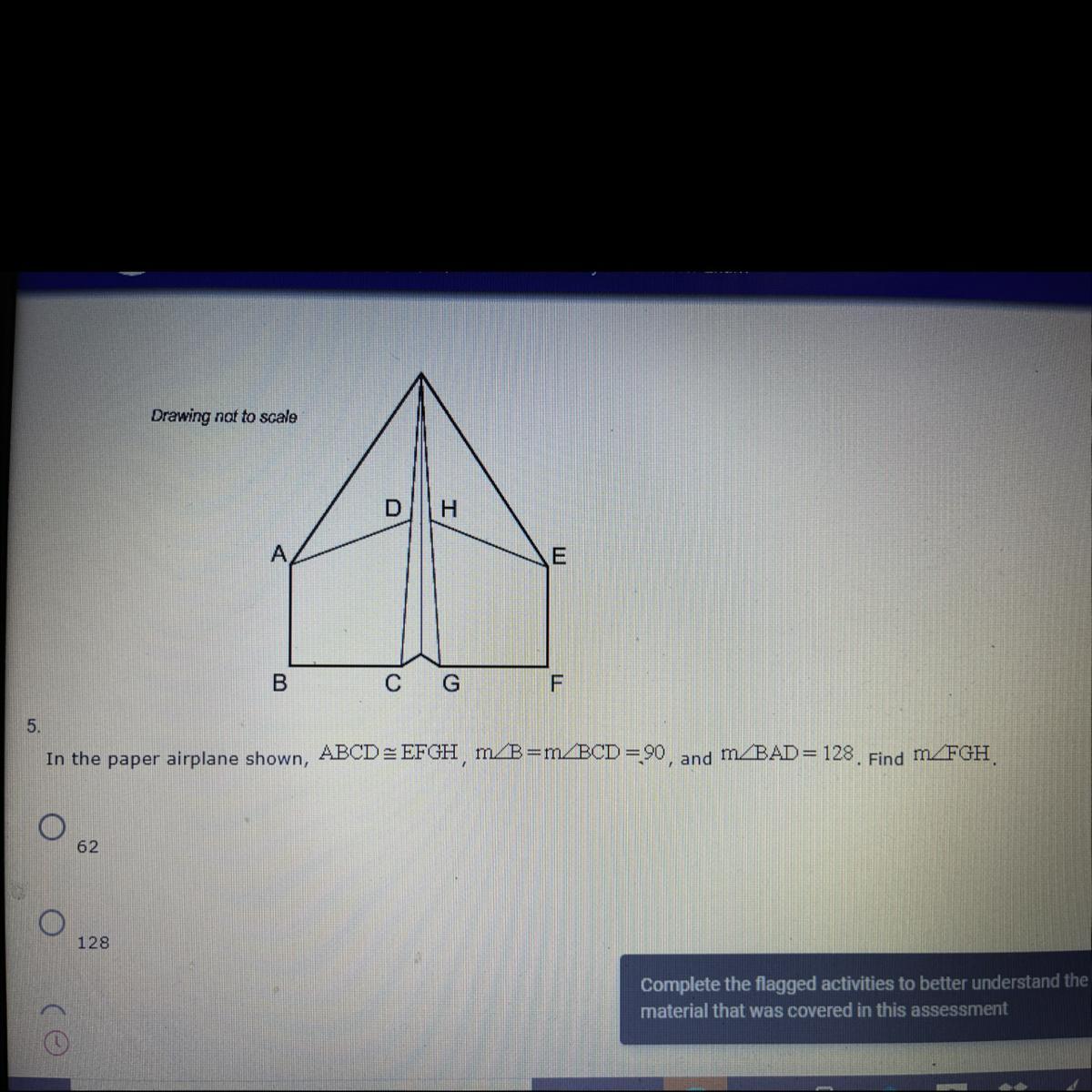 In the paper airplane shown , ABCD=EFGH, m
