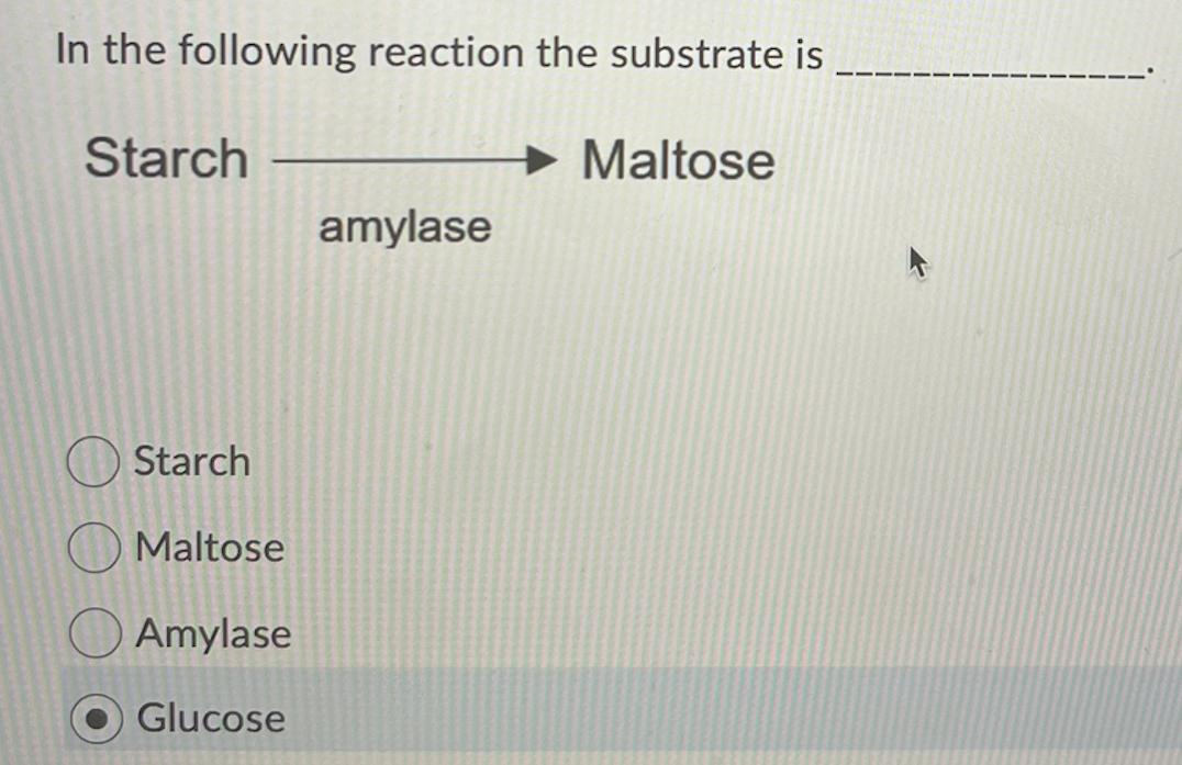 In the following reaction the substrate is____