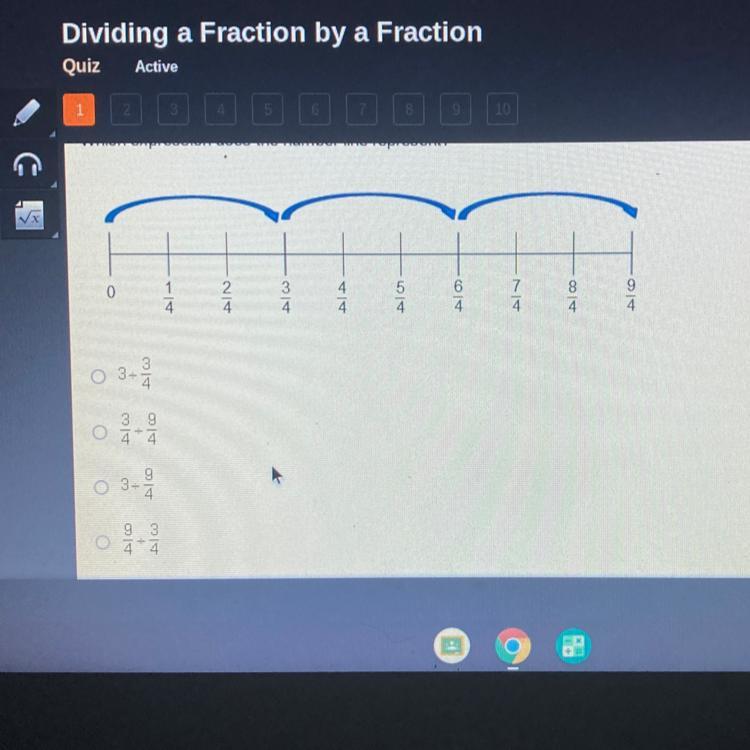 Which expression does the number line represent?