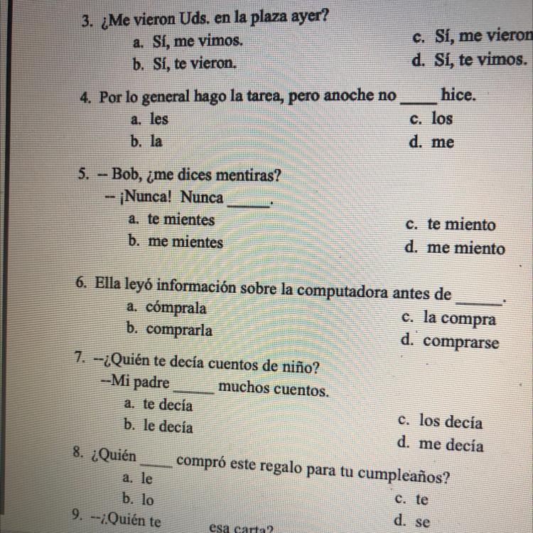 anyone good at spanish and know these?
