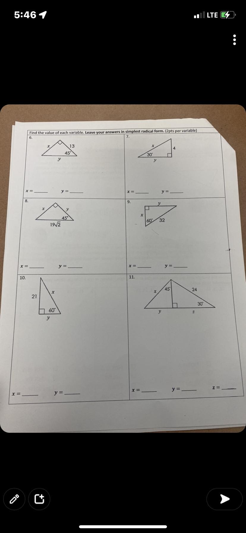 Hello I need help with question 11 ! I will give you a great rating! Please help, Im not sure how to