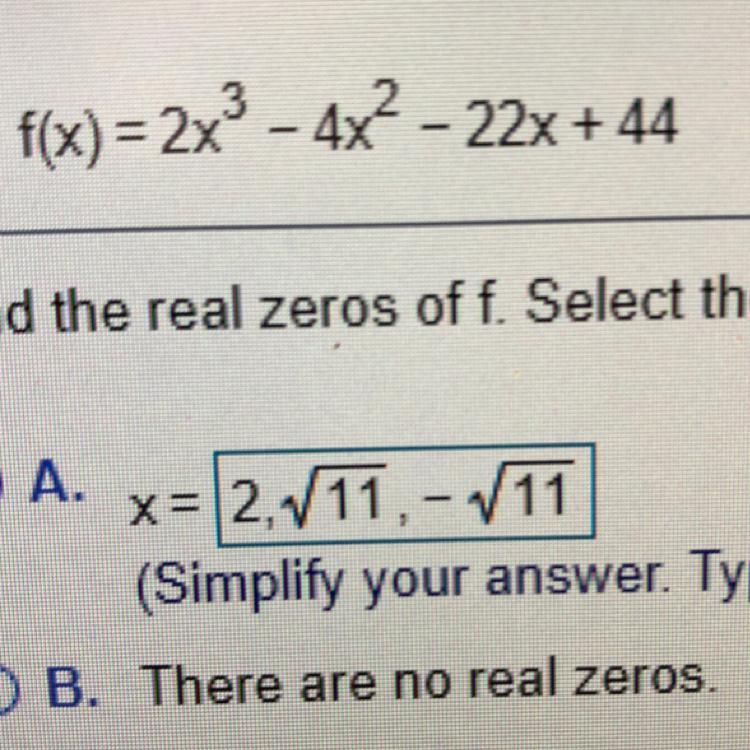 Use The Real Zeros To Factor F Over The Real Numbers