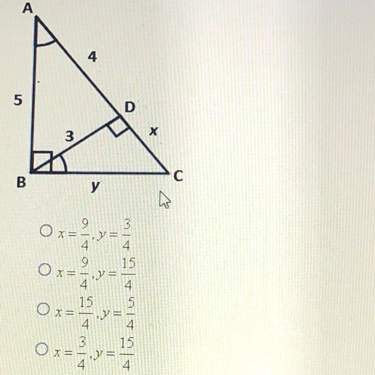 what is the value of x and y? 