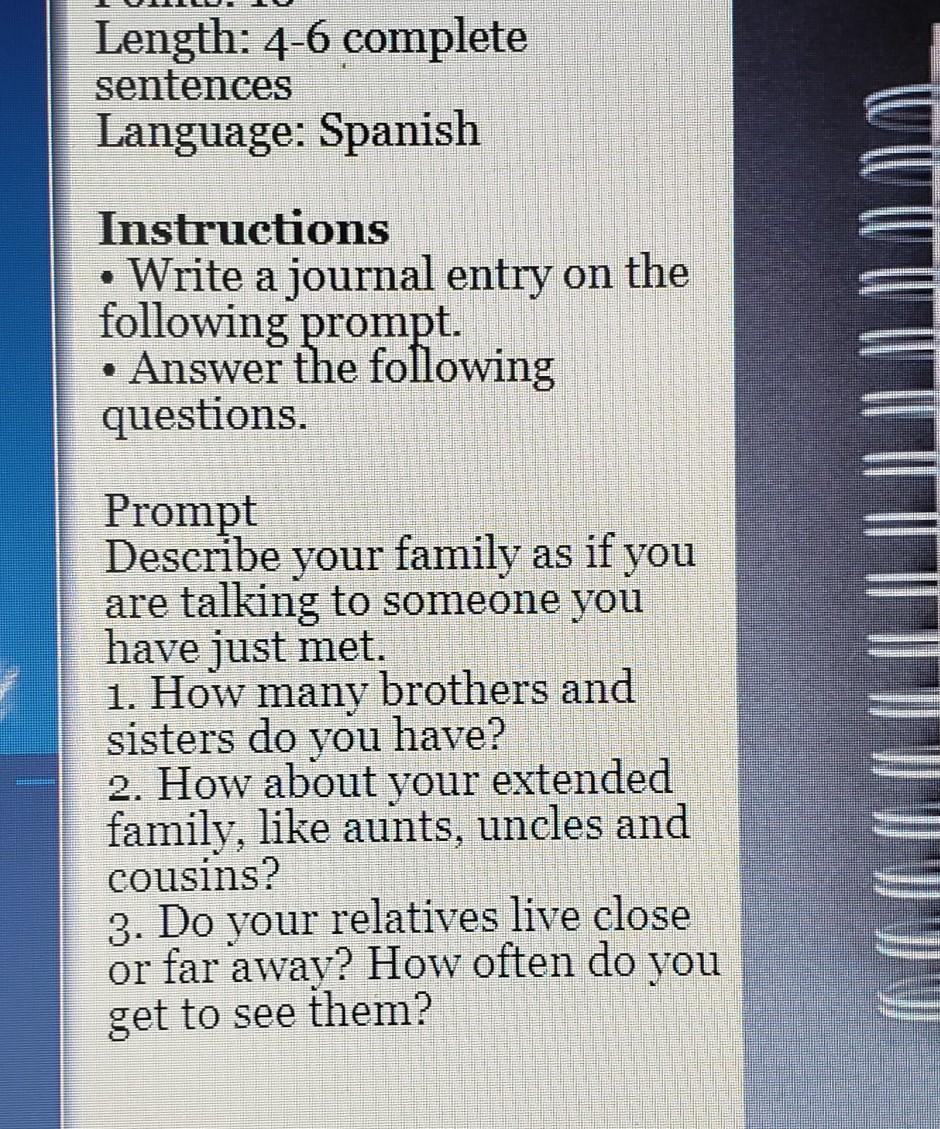 Need help please with Spanish. Will Mark Brainliest. ( Look at picture for instructions). 