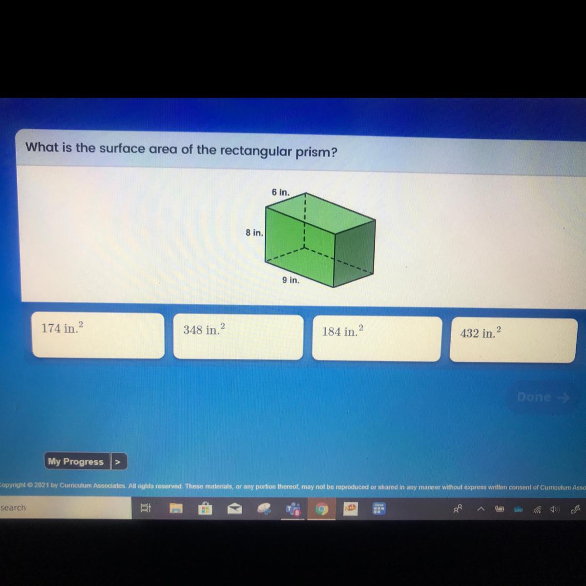 What is the surface area of the rectangular prism?Helpppp I need this done