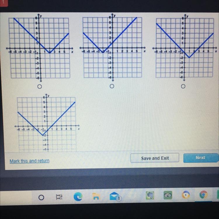 Please Help!which Graph Represents The Function R(x)=|x-2|-1?