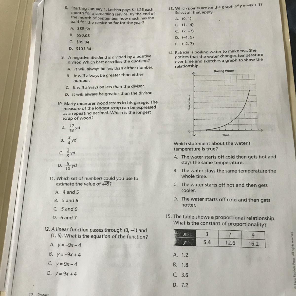 I need help 8-15 Ill give you brainliest 