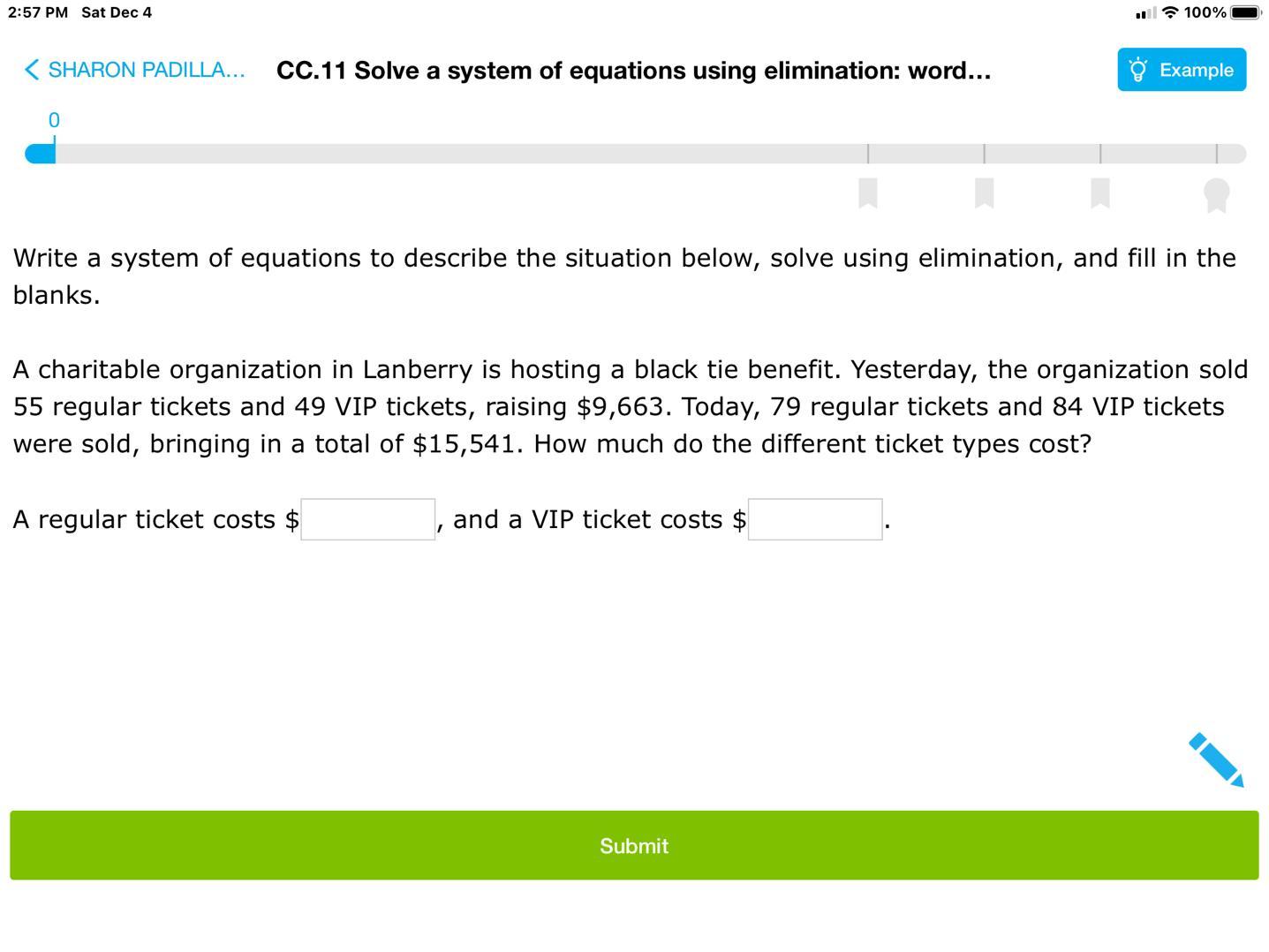 A Charitable Organization In Lanberry Is Hosting A Black Tie Benefit. Yesterday, The Organization Sold