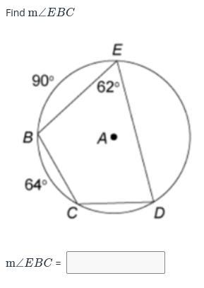 Please Answer Circle Problem Find angle EBC