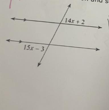 Set up an equation and solve for x.