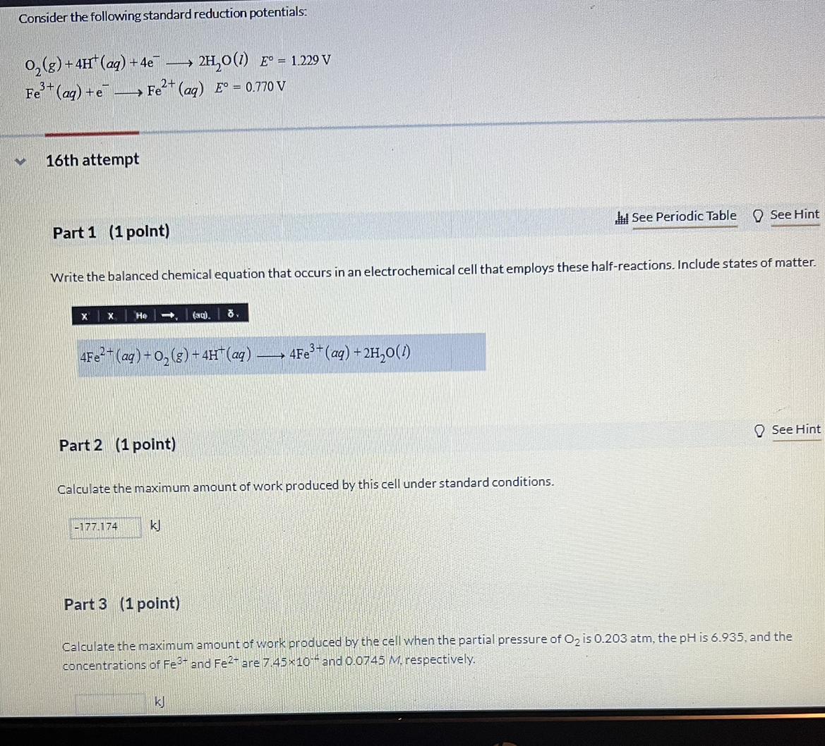 Need Part 3!! The Following Answers Have Been Wrong: -42.12, -179.3, 30.514, -42.46, 60.8, -66.40, 777.614