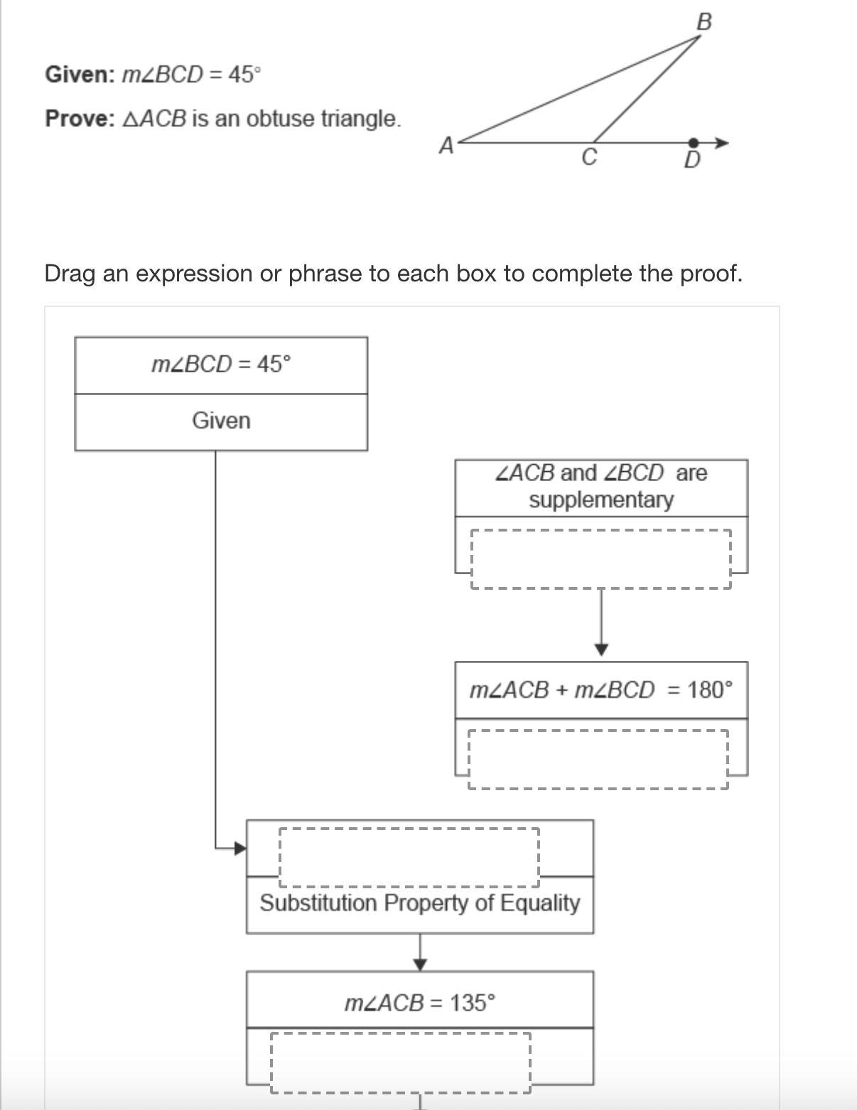A Conjecture And The Flowchart Proof Used To Prove The Conjecture Are Shown. Given: Measure Of Angle