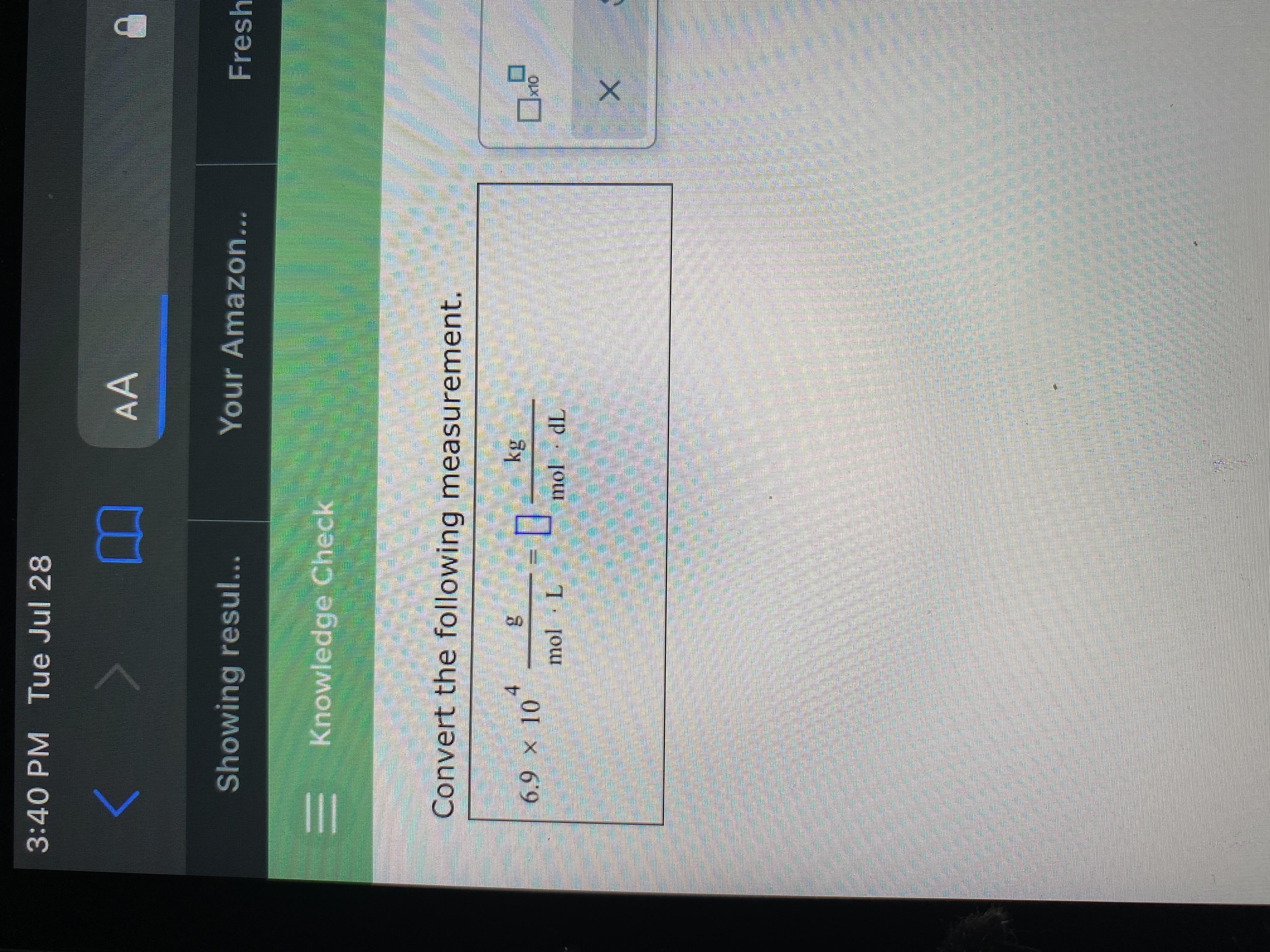 Convert the following measurement