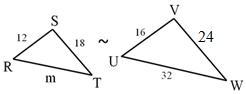 HELP ASAP ILL MARK BRAINLIST1.State whether RST is similar to UVW and why. Show your work and explain
