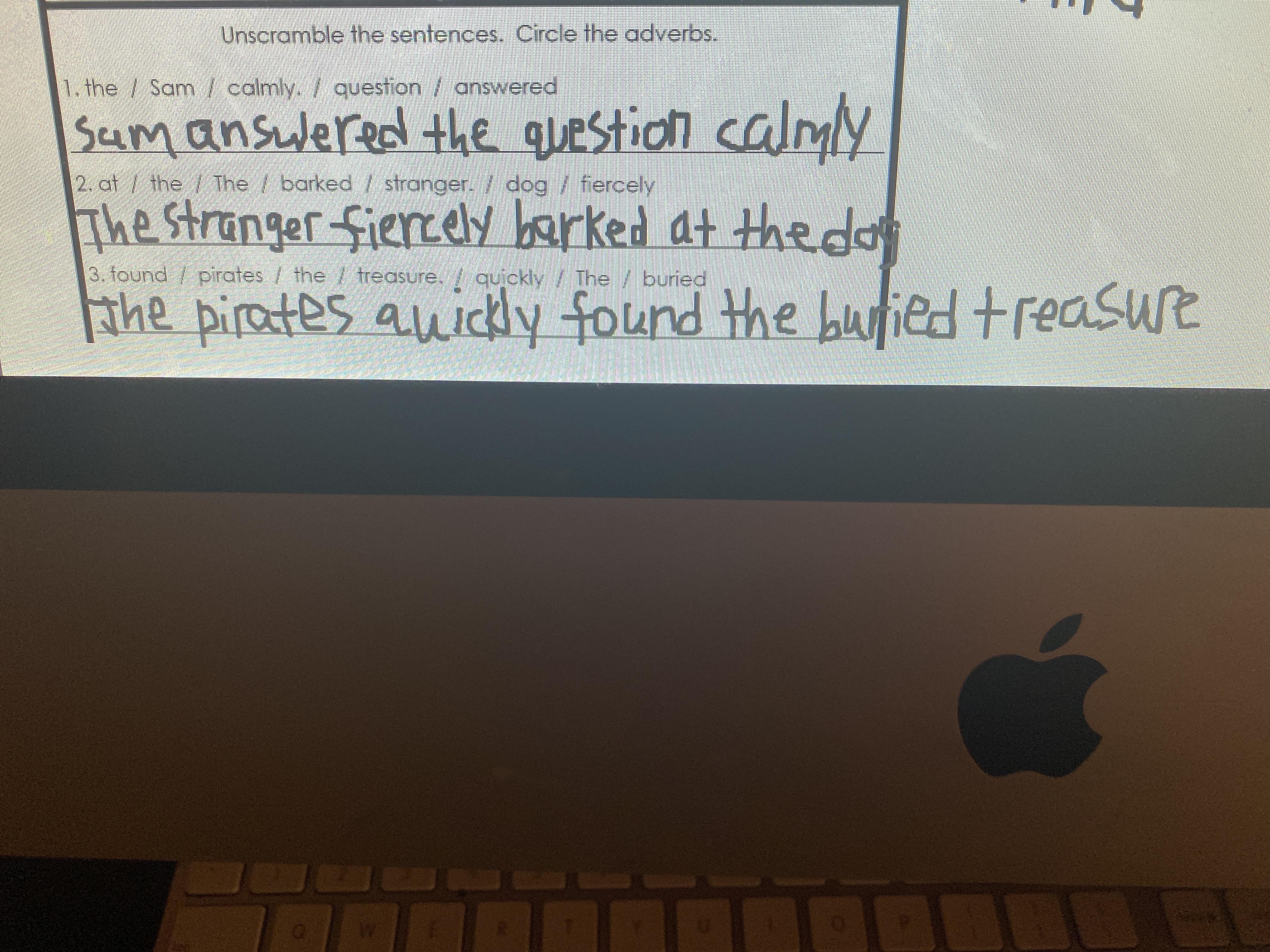 Can somebody help me find the adverbs. Thank you.