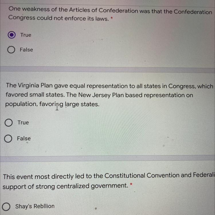The Virginia Plan Gave Equal Representation To All States In Congress, Whichfavored Small States. The