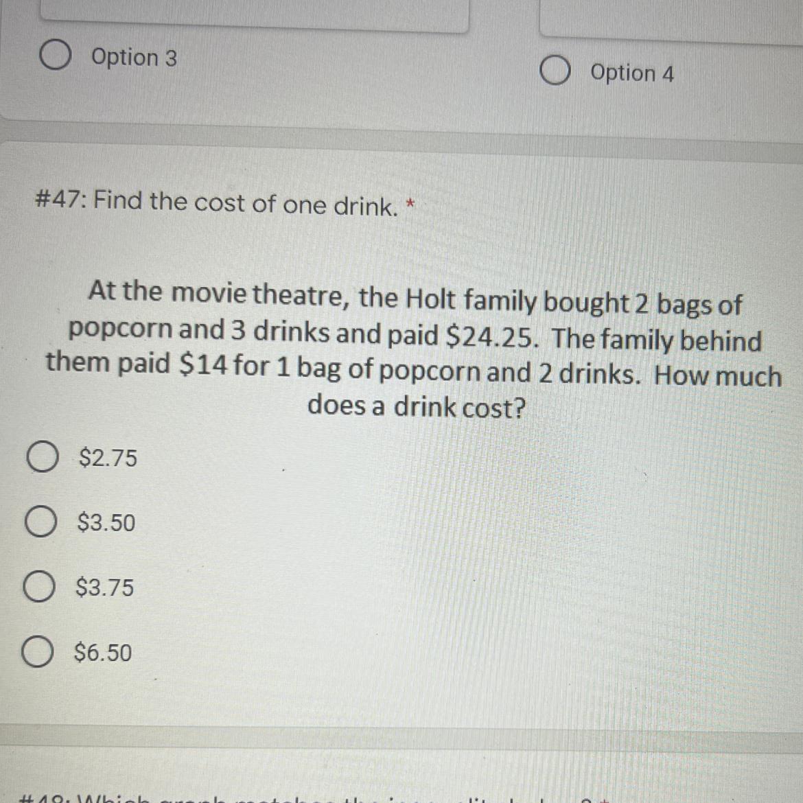 - Systems of Linear Equations &amp; Inequalities At the movie theater, The Holt family bought two bags