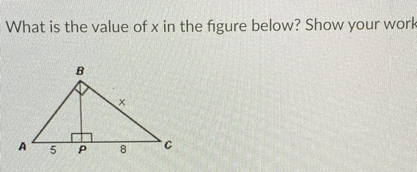 What is the value of x in the figure below?