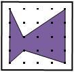 Find the area of the shaded polygons: