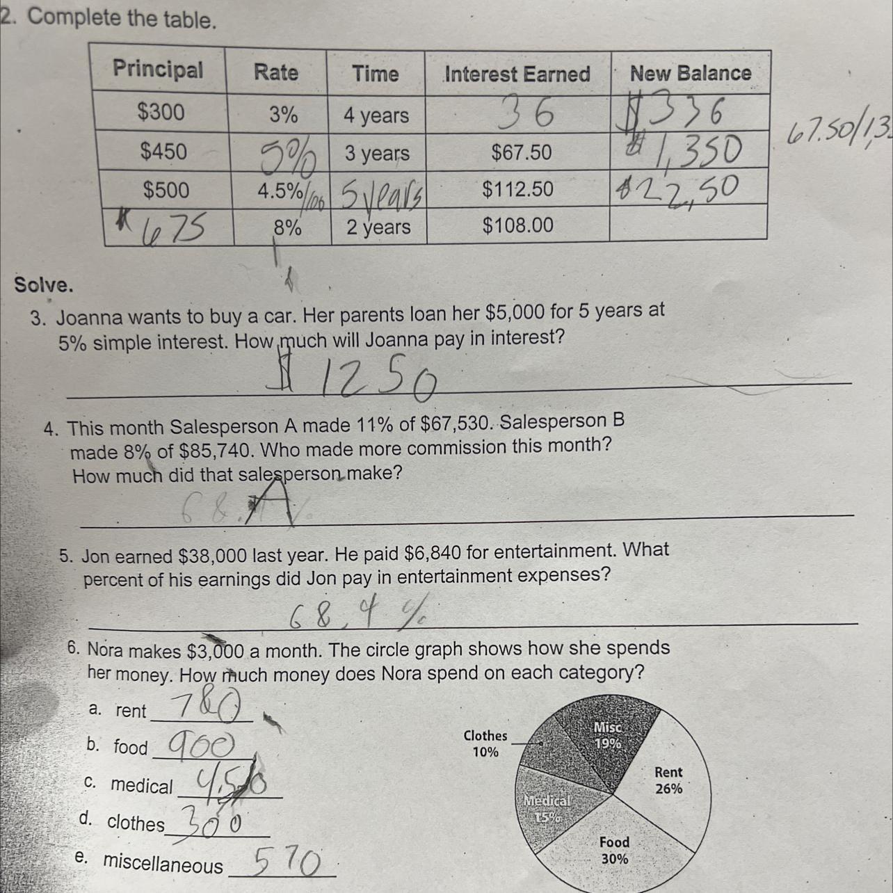 I need help with this please I know I filled it in but I dont know if its correct question #3 please