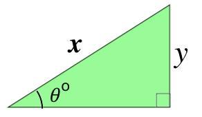 Answer this ASAP will give the brainliest answerGiven that y = 8 cm and = 25, work out x rounded to 1