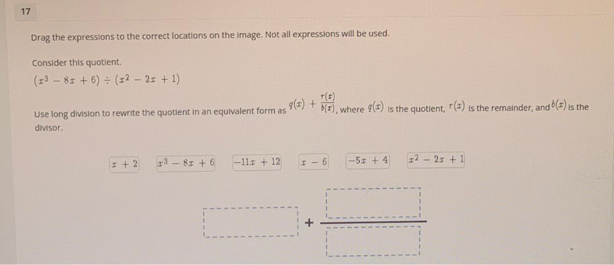 Drag the expressions to the correct locations on the image. Not all expressions will be used.