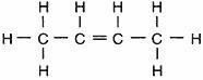 Which structural formula represents a member of the alkene series?
