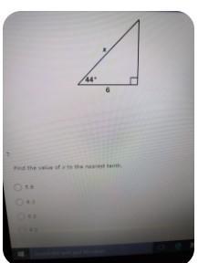 44 6 Find the value of x to the nearest tenth.