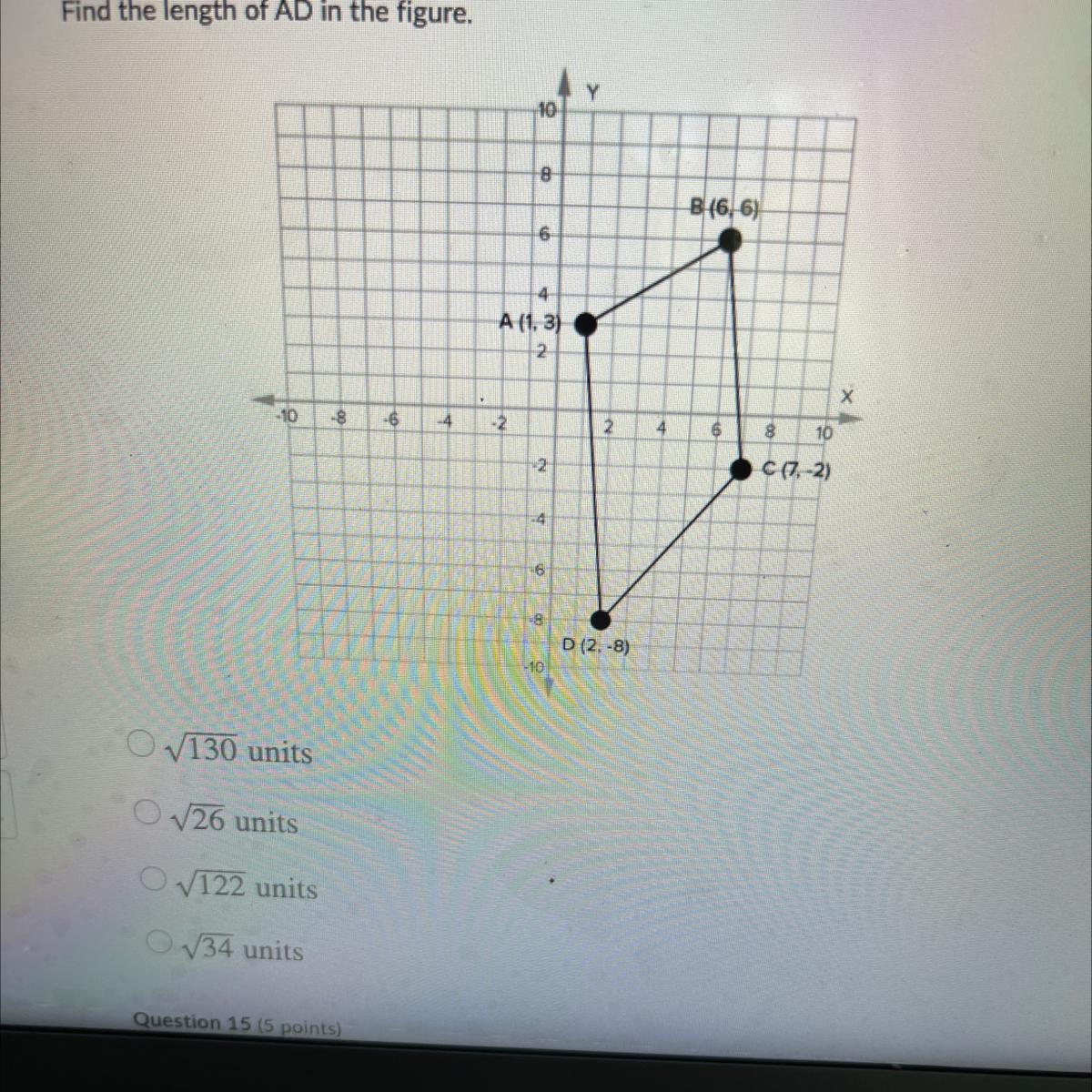 Find the length of ad in the figure. Help needed with math Also explain it as well how to do it so I