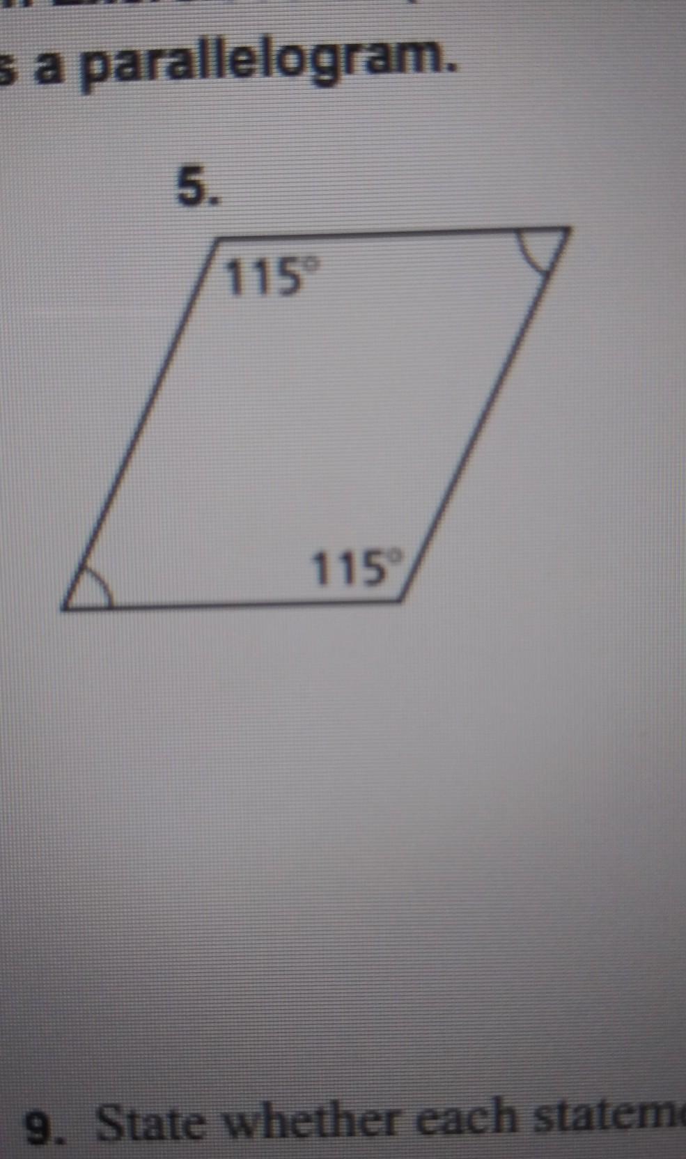 state which theorem you can use to show that the quadrilateral is a parrallelogram. please use Theorem
