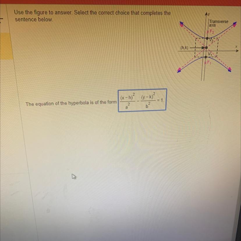 What is the equation of the hyperbola?