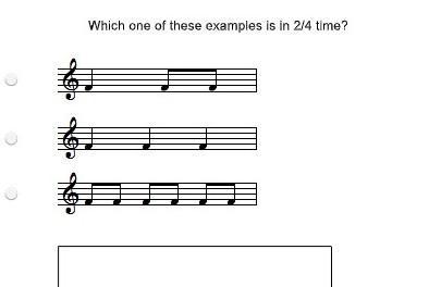Which one of these examples is in 2/4 time?