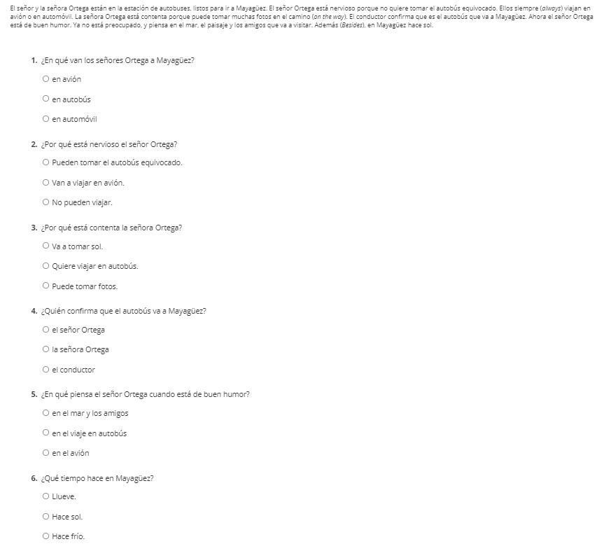 please help me with this spanish work