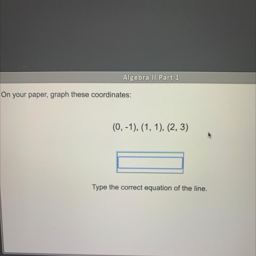 Type The Correct Question Of The Line 