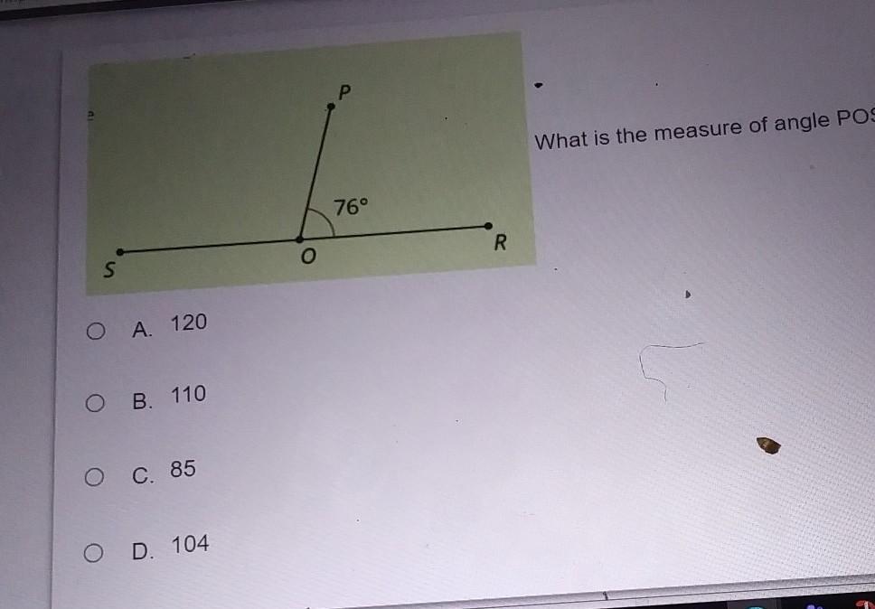 what is the measure of angle pos