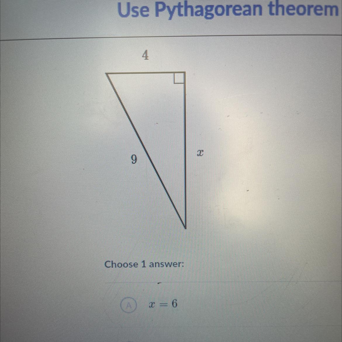 Find the value of x in the triangle shown below.29