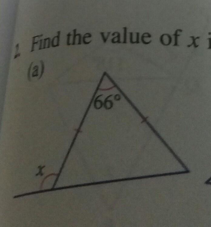 Find the value of x 