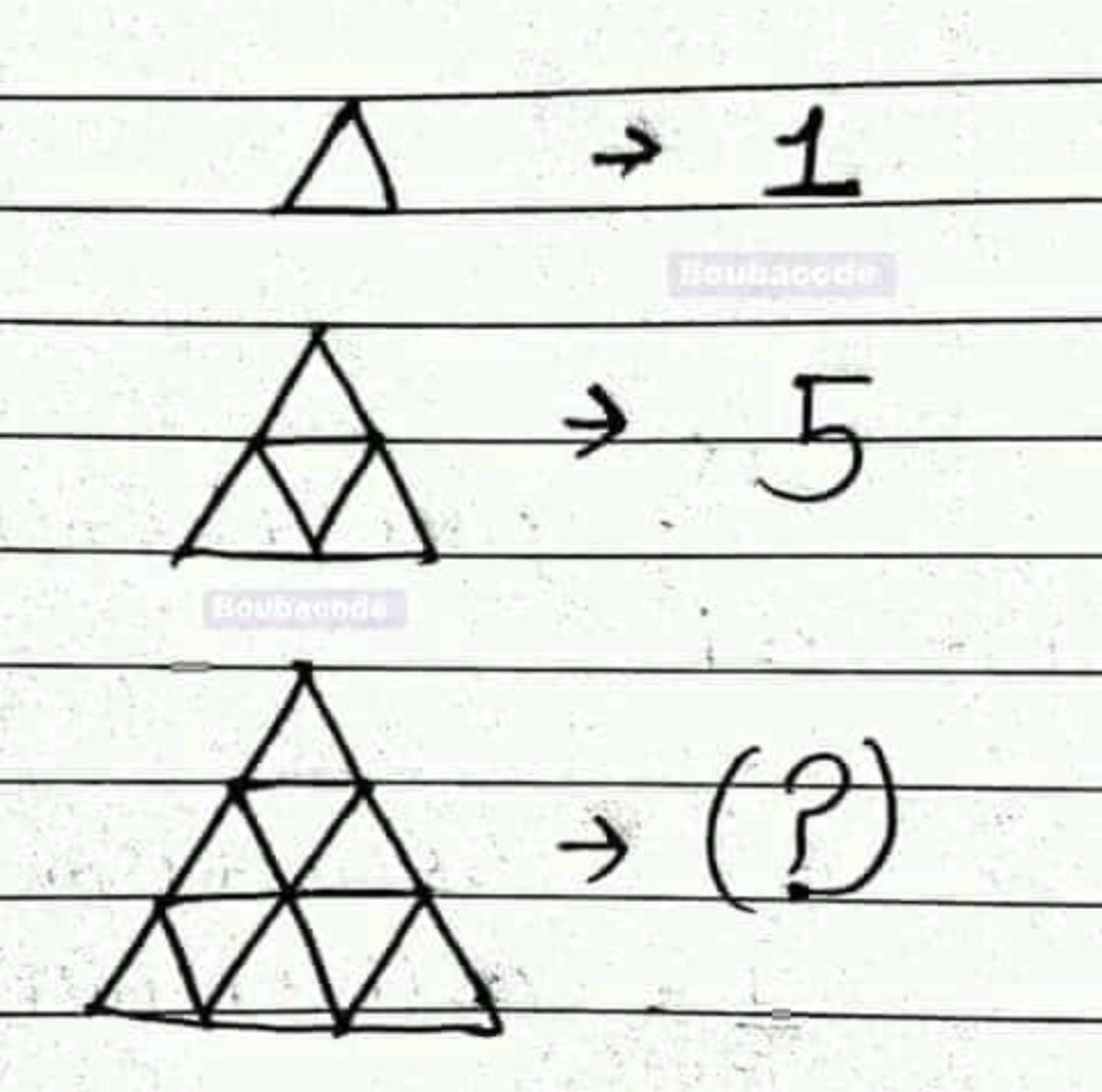 9 triangles in on equal